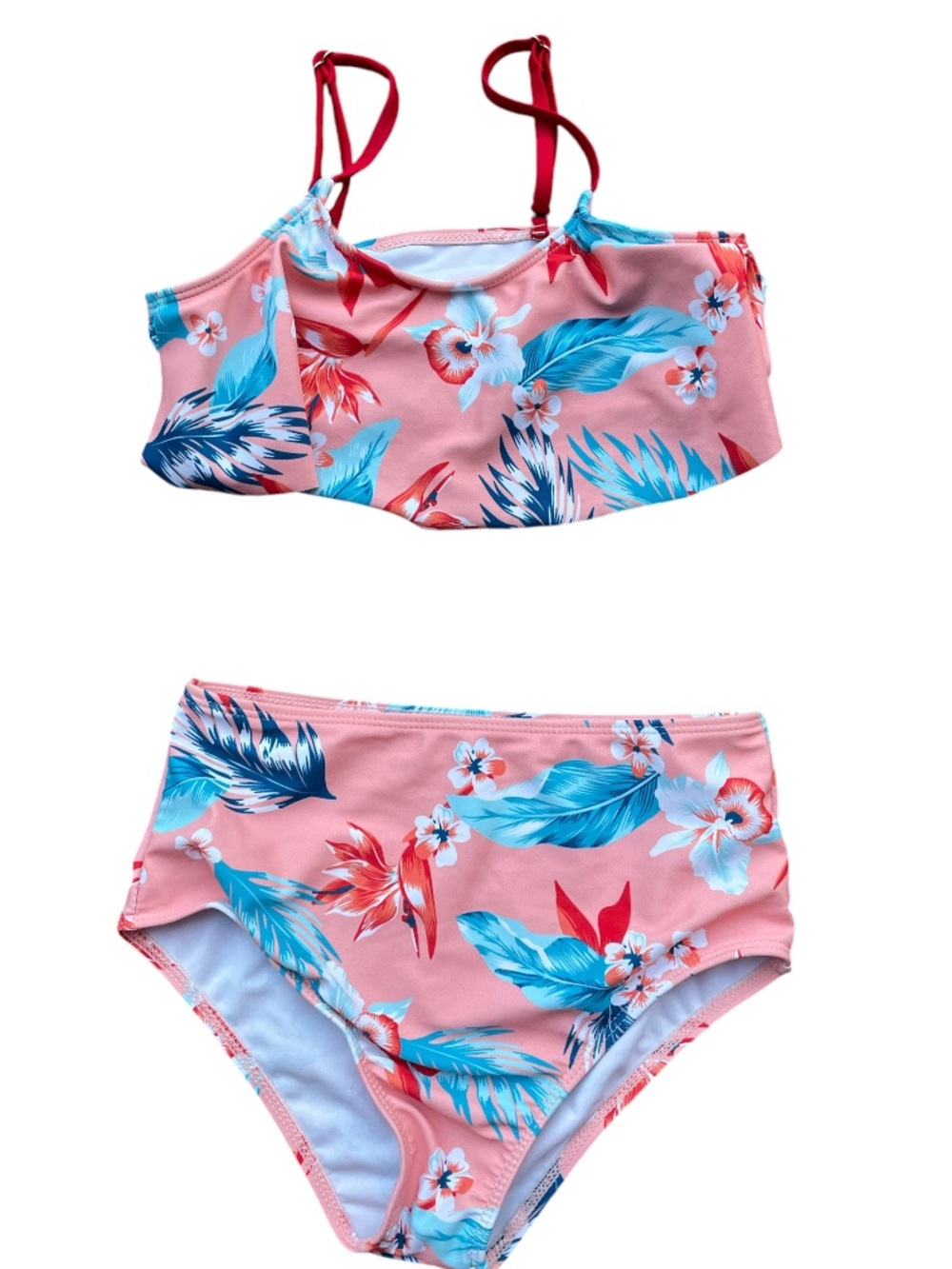 2 piece girls size 7/8 swimsuit pat pat like new youth bikini beachwear